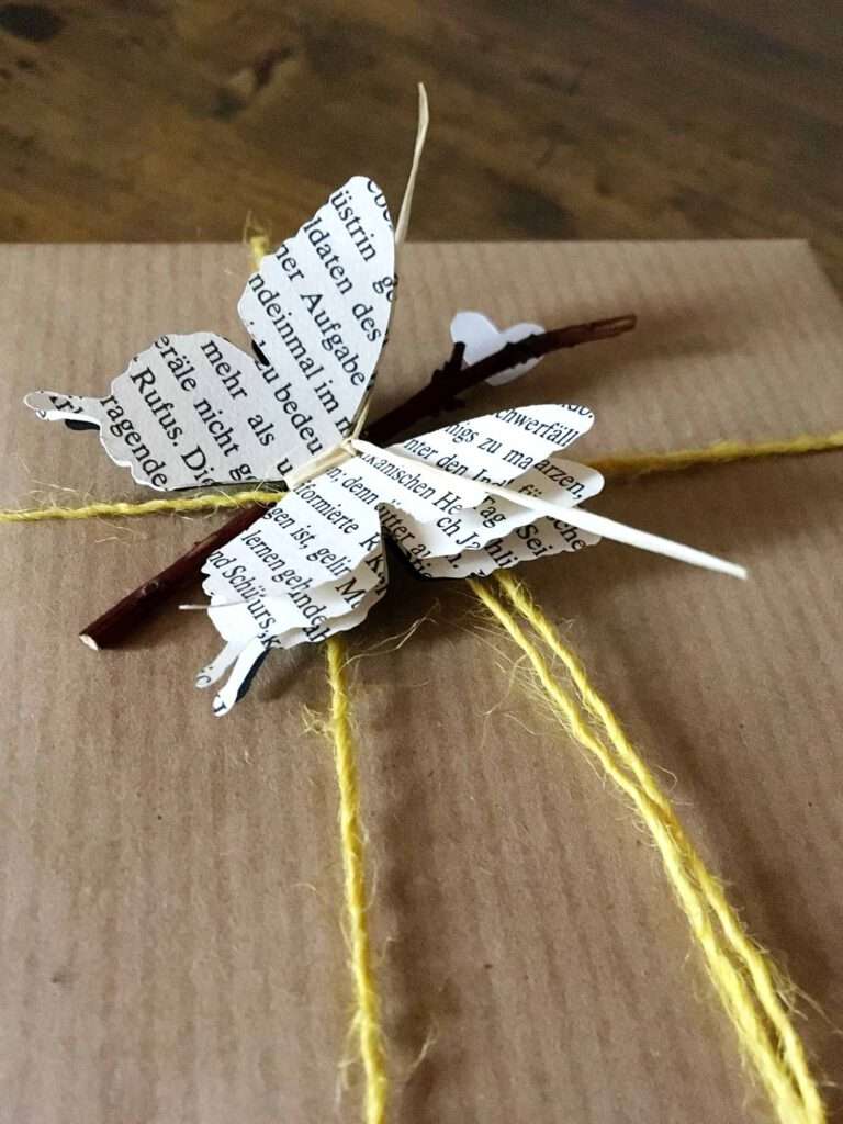Geschenkverpackung mit 3D-Schmetterlinge