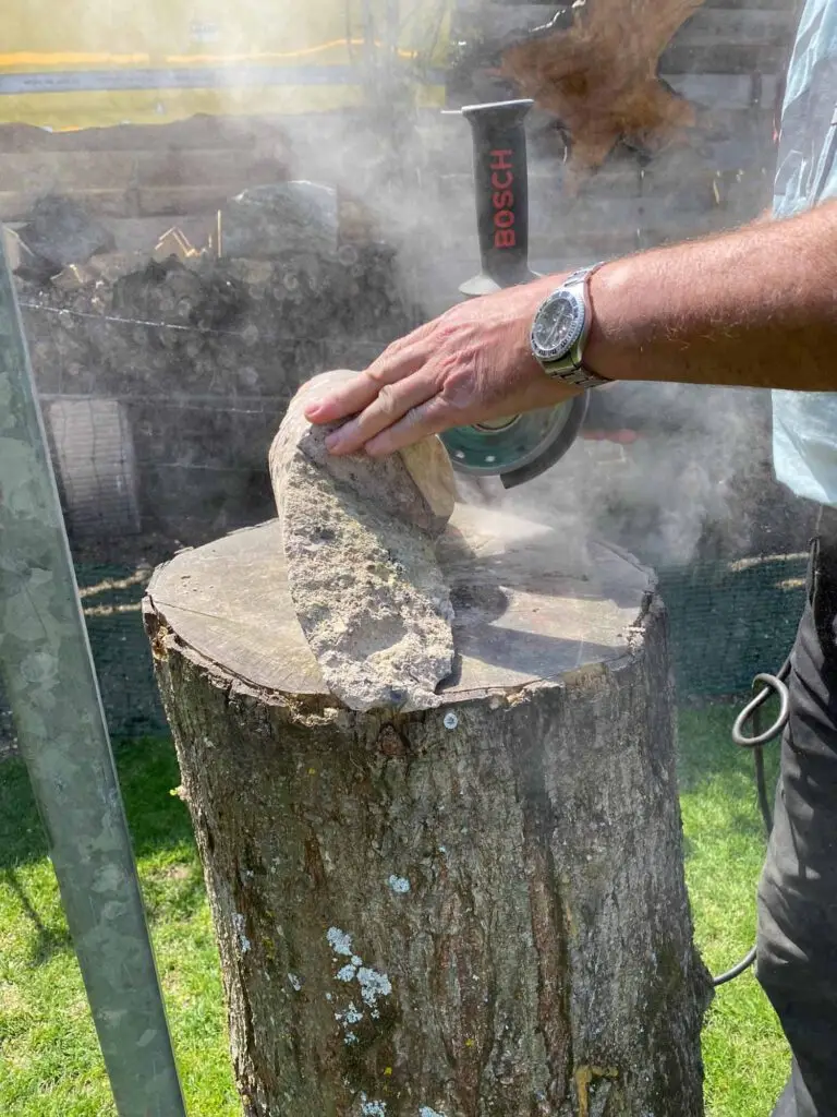 Beton aus Baustellen resten Bearbeitung
