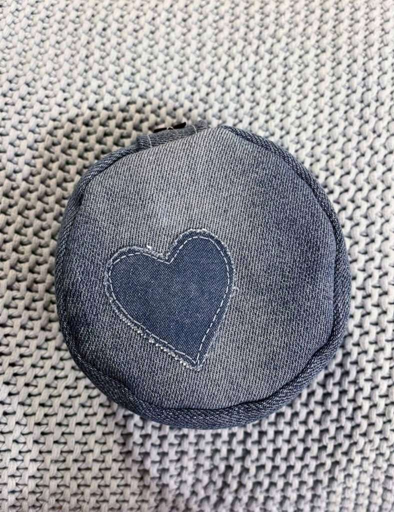 Mini-Yogakissen aus alte Jeans