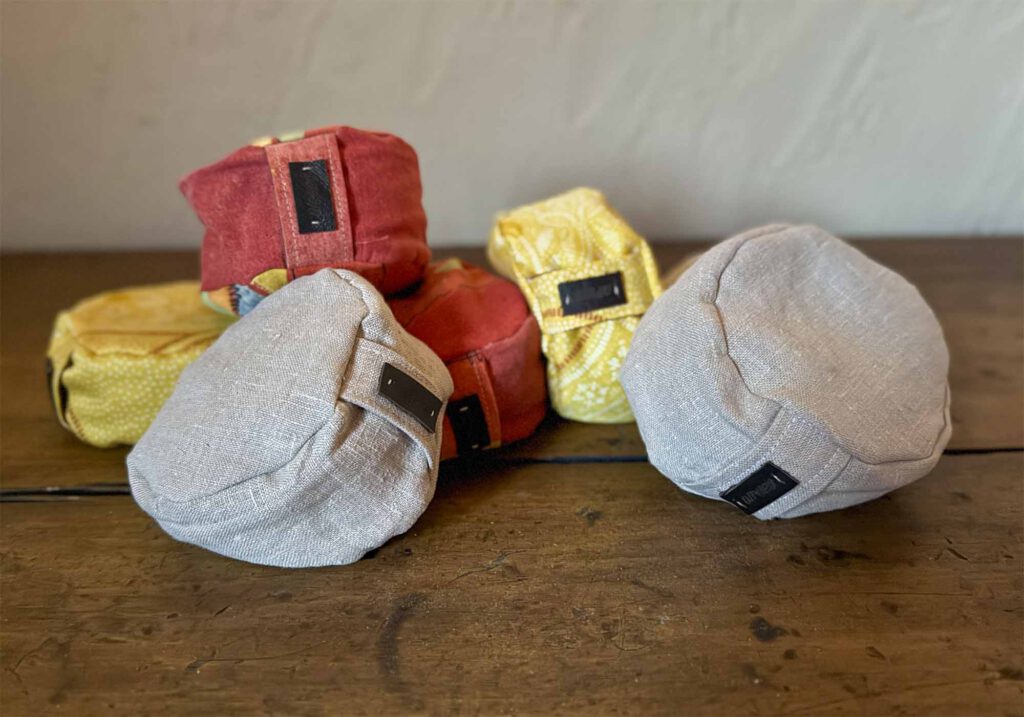 Mini-Yogakissen für Smartphones aus aus Leinen, Baumwolle
