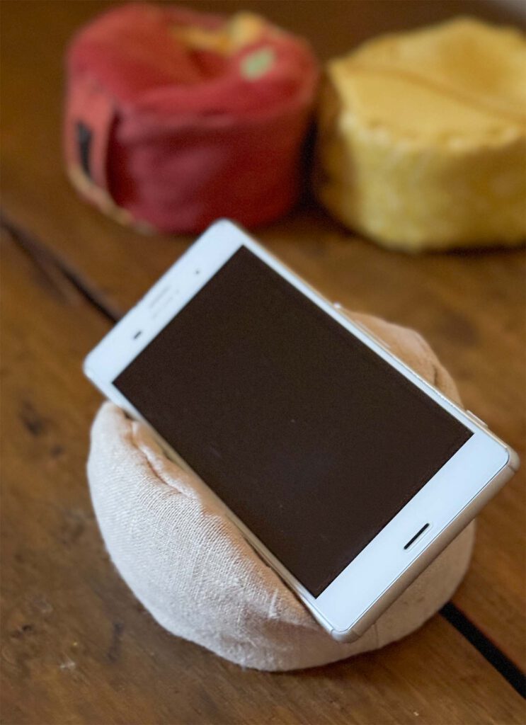 Mini-Yogakissen aus aus Leinen, Baumwolle