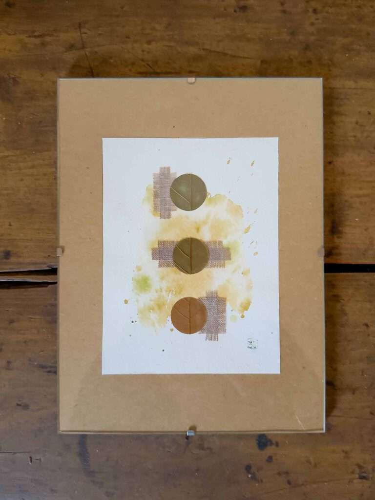 Kreative Ideen mit Herbstblättern: Wandbild